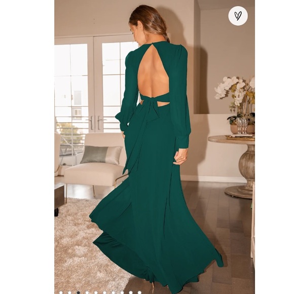 Sleeve Backless Maxi Dress 